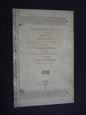 Immagine del venditore per RAIMUNDO LULIO (Discurso). venduto da Auca Llibres Antics / Yara Prez Jorques