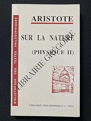 Image du vendeur pour SUR LA NATURE (PHYSIQUE II) mis en vente par Yves Grgoire