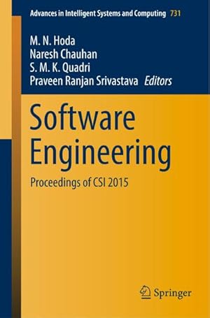 Bild des Verkufers fr Software Engineering : Proceedings of CSI 2015 zum Verkauf von AHA-BUCH GmbH