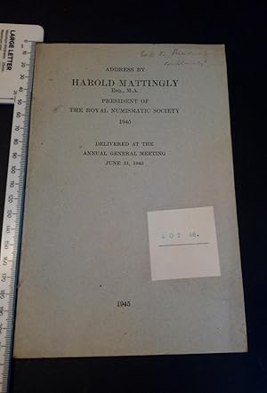 Seller image for President's Address Royal Numismatic Society 1944 - 1945 for sale by Eurobooks Ltd