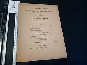 Immagine del venditore per University of London Instituteof Archaeology Ninth Annual Report 1953 venduto da Eurobooks Ltd