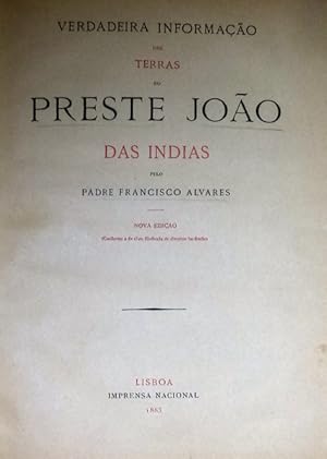 VERDADEIRA INFORMAÇÃO DAS TERRAS DO PRESTE JOÃO DAS INDIAS