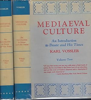 Mediaeval Culture: An Introduction to Dante and His Times (Two Volume Set)