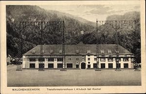 Immagine del venditore per Ansichtskarte / Postkarte Altjoch Kochel am See in Oberbayern, Walchenseewerk, Kraftwerk, Transformatorenhaus venduto da akpool GmbH