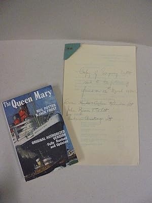 Seller image for The Origin of the "Queen Mary" for sale by Kerr & Sons Booksellers ABA