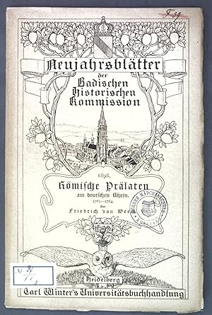 Seller image for Rmische Prlaten am Deutschen Rhein 1761-1764; Neujahrsbltter der Badischen Historischen Kommission, Neue Folge 1; for sale by books4less (Versandantiquariat Petra Gros GmbH & Co. KG)