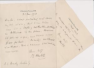 Two Autograph Letters, signed, dated 31 Jan and 1 Feb 1913