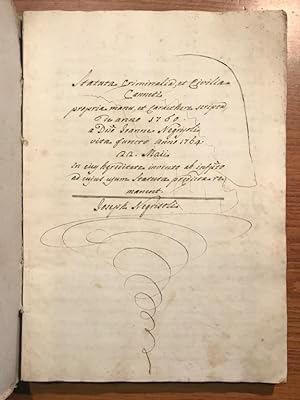 Statuta criminalia et civilia Canneti propria manu, et caracthere scripta de anno 1760 [.].