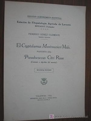 Imagen del vendedor de EL CRYPTOLAMUS MONTRIUZIERI MULS. PARSITO DEL PSEUDOCOCCUS CITRI RISSO. a la venta por Librera Maestro Gozalbo