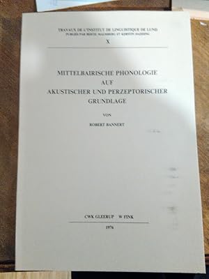 Image du vendeur pour Mittelbairische Phonologie auf akustischer und perzeptorischer Grundlage. mis en vente par Antiquariat Thomas Nonnenmacher