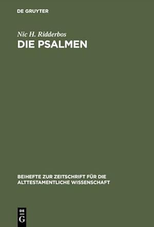 Bild des Verkufers fr Die Psalmen : Stilistische Verfahren und Aufbau. Mit besonderer Bercksichtigung von Ps. 141 zum Verkauf von AHA-BUCH GmbH