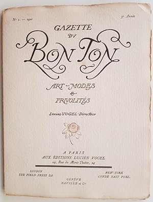 GAZETTE DU BON TON. Art - Modes & Frivolités. Lucien Vogel directeur. N°2. Mars 1920. 3ème année.