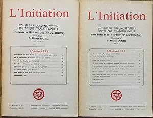 L'Initiation n°1, 2. 32 ème année (année 1958) Cahiers de documentation ésotérique traditionnelle...