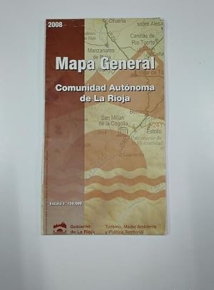 MAPA GENERAL DE LA RIOJA. ESCALA 1:150.000. COMUNIDAD AUTONOMA. AÑO 2008. TDKP11