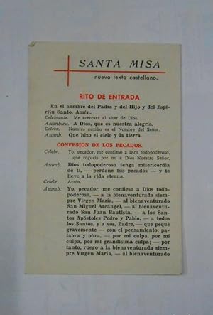 FOLLETO LIBRETO DE LA SANTA MISA. OFICINA DIOCESANA DE PRENSA MADRID. TDKP1