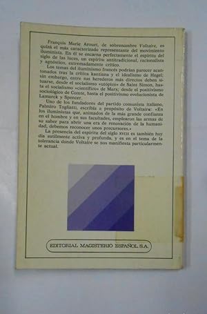 TRATADO SOBRE LA TOLERANCIA. VOLTAIRE. FERNANDO OCARIZ BRAÑA. CRITICA FILOSOFICA. TDK148