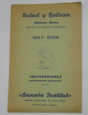 SALUD Y BELLEZA. SISTEMA DIANA. CURSO II. EJERCICIOS. SANSON INSTITUT BARCELONA. TDKP1