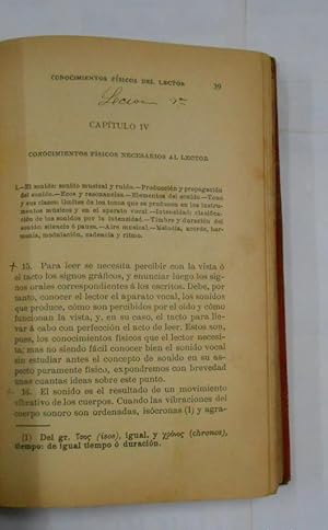ARTE DE LA LECTURA (TEORIA). RUFINO BLANCO Y SANCHEZ. MADRID. 1898. TDK297