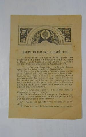 BREVE CATECISMO EUCARISTICO. TDKP1