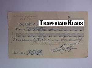 CHEQUE RECIBO FECHADO EN ENTRENA LA RIOJA. OCTUBRE DE 1962. TDKP12