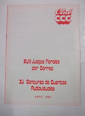 REVISTA CLUB CCC abril 1980. XVIII JUEGOS FLORALES POR CORREO XV. CONCURSO CUENTOS TDKR43