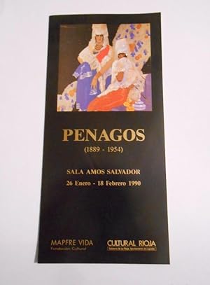 FOLLETO PRESENTACION EXPOSICION PENAGOS 1889-1954. SALA AMOS SALVADOR LOGROÑO 1990. TDKP8