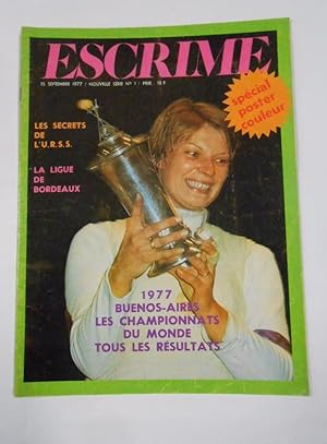 REVISTA DE ESGRIMA EN FRANCES. ESCRIME. 15 SEPTEMBRE 1977. CHAMPIONNATS DU MONDE. TDKR33