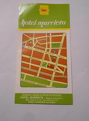 FOLLETO DEL HOTEL MURRIETA DE LOGROÑO. AÑOS 80-90. TDKP8