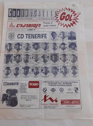 REVISTA CUATRO CALLES Nº 50. LAS GAUNAS. 3 DICIEMBRE 1989. PREVIA LOGROÑES TENERIFE. TDKR22