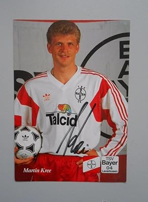 FOTO POSTAL JUGADOR MARTIN KREE. BAYER 04 LEVERKUSEN. FIRMADA. TDKP5