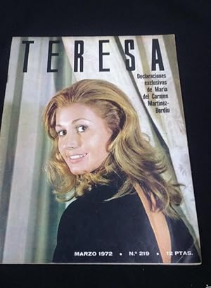 Antigua revista - teresa - carmen martinez bordiu - marzo 1972 - TDKR46