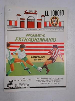 REVISTA EL FOROFO. BOLETIN CLUB DEPORTIVO LOGROÑES TEMPORADA 1984-85. JUNIO DE 1985. TDK122
