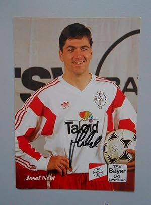 FOTO POSTAL JUGADOR JOSEF NEHL. BAYER 04 LEVERKUSEN. FIRMADA. TDKP5