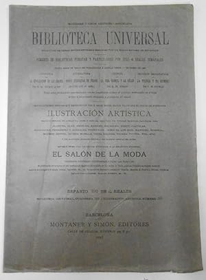 BIBLIOTECA UNIVERSAL ILUSTRACION ARTISTICA. CUADERNO Nº 302. MONTANER Y SIMON EDITORES. 1886. TDKPR1