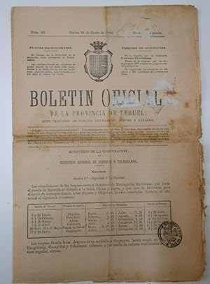 BOLETIN OFICIAL DE LA PROVINCIA DE TERUEL. Nº 88. MARTES 20 DE ENERO DE 1880. TDKPR1