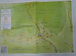 MAPA DE UREDERRA VALLE DE AMESCOA. PARQUE NATURAL DE URBASA ANDIA. NAVARRA. TDKP3