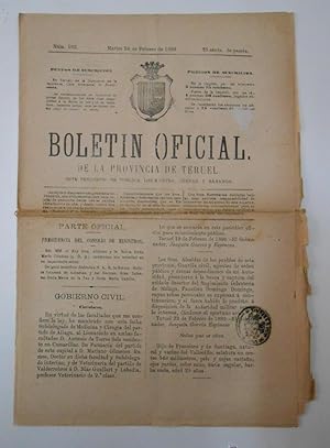 BOLETIN OFICIAL DE LA PROVINCIA DE TERUEL. Nº 103. MARTES 24 DE FEBRERO DE 1880. TDKPR1