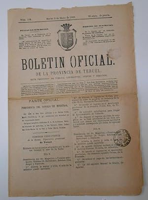 BOLETIN OFICIAL DE LA PROVINCIA DE TERUEL. Nº 106. MARTES 2 DE MARZO DE 1880. TDKPR1