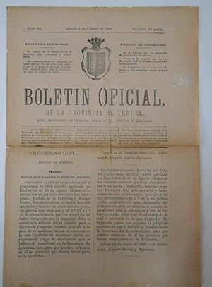 BOLETIN OFICIAL DE LA PROVINCIA DE TERUEL. Nº 94. MARTES 3 DE FEBRERO DE 1880. TDKPR1