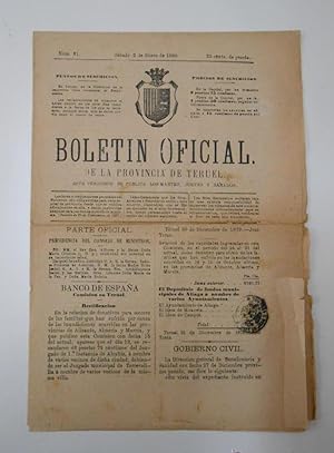 BOLETIN OFICIAL DE LA PROVINCIA DE TERUEL. Nº 81. SABADO 3 DE ENERO DE 1880 TDKPR1