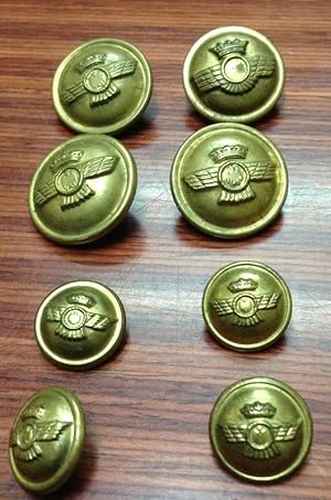 Lote 8 botones militares