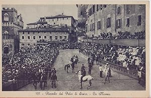 Seller image for Cartolina - Ricordo del Palio di Siena. La Mossa. Primi '900. Animata for sale by libreria biblos