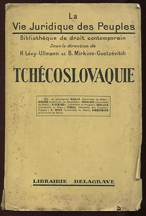 La vie juridique de peuples. Bibliothèque de droit contemporain. II. - Tchéchoslovaquie