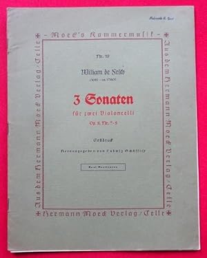 3 Sonaten für zwei Violoncelli Op. 8, Nr. 7-9 (Erstdruck hg. v. Ludwig Schäffler. Zwei Partituren)