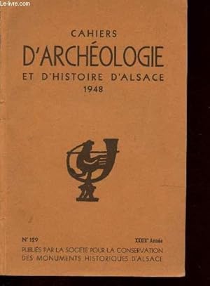 Bild des Verkufers fr Cahiers d'archologie et d'histoire d'Alsace - n149 - 1948 zum Verkauf von Le-Livre