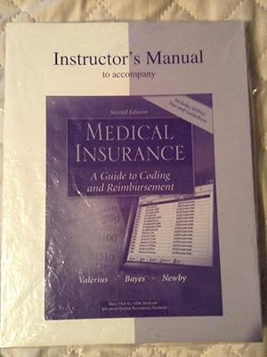 Seller image for Instructor's Manual to accompany Medical Insurance: A Guide to Coding and Reimbursement with CD-ROM - 2nd Edition for sale by Text4less