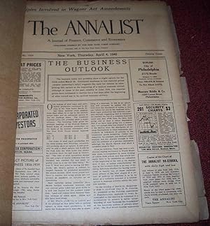 The Annalist: A Journal of Finance, Commerce and Economics April-June 1940