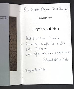 Imagen del vendedor de Tropfen auf Stein (SINGIERTES EXEMPLAR); a la venta por books4less (Versandantiquariat Petra Gros GmbH & Co. KG)