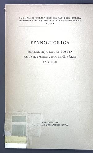 Imagen del vendedor de Zwei Andenken an die Zeit von Karelien und Haalogaland im Lappischen; in: Fenno-Ugrica: Juhlakirja Lauri Postin Kuusikymmenvuotispivksi 17.3.1968; Suomalais-Ugrilaisen Seuran Toimituksia Mmores de la Socit Fino-Ougrienne, 145; a la venta por books4less (Versandantiquariat Petra Gros GmbH & Co. KG)