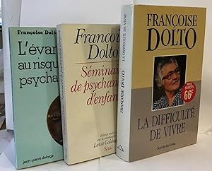 Imagen del vendedor de La Difficult de Vivre + Sminaire de psychanalyse d'enfants + L'vangile au risque de la psychanalyse --- 3 livres a la venta por crealivres